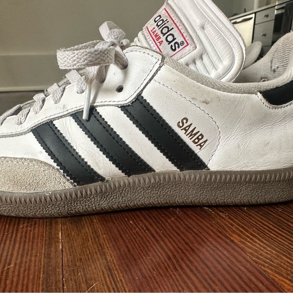 Adidas Samba White and Black Trainers - Picture 4 of 6